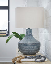 Warmstead Furniture - Ashley Furniture - Schylarmont Lighting - 2-Piece Lamp Set / Antique Gray/White - L207474X2